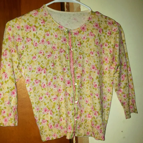 カーディガン vintage rose cardigan LL Sweaters | Vintage Rose Cardigan Womens Size S | Poshmark